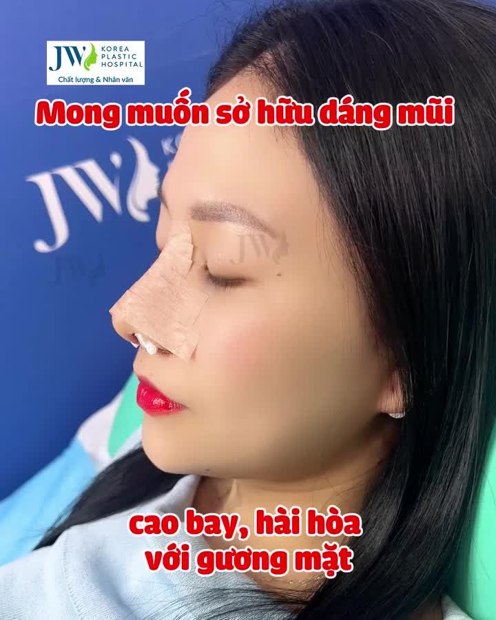 Em gái Nhật Bản sở hữu GÓC NGHIÊNG THẦN THÁNH sau khi Nâng mũi S Line tại Bệnh viện JW