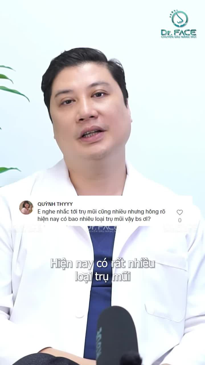 Có MẤY LOẠI TRỤ MŨI trong nâng mũi vậy bs?