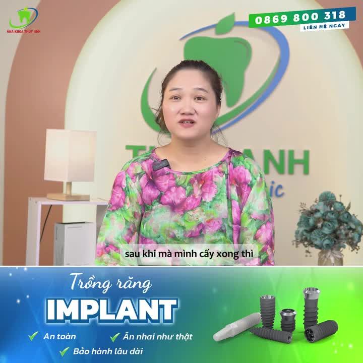 BẤT NGỜ VÌ BÁC SĨ ĐIỀU TRỊ NHẸ NHÀNG TỚI MỨC KHÔNG CẦN UỐNG THUỐC GIẢM ĐAU SAU CẤY IMPLANT
