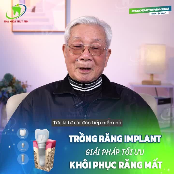 91 TUỔI ĐI TRỒNG IMPLANT VẪN AN TOÀN NÊN MẤT RĂNG GIỜ ĐÂY KHÔNG CÒN LÀ NỖI LO!