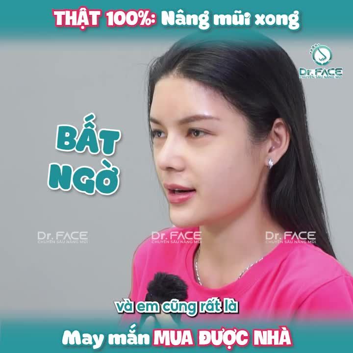 Thật 100%: NÂNG MŨI XONG may mắn MUA ĐƯỢC NHÀCâu chuyện này có 3 điều làm bs nhớ mãi.  Thứ 1️⃣ là trong xóm bạn có hơn 10 người từng nâng mũi với bs và ai cũng đẹp. Lần này tới lượt bạn quyết định nâng mũi cấu trúc đệm trung bì (sụn Surgiform). Thứ 2
