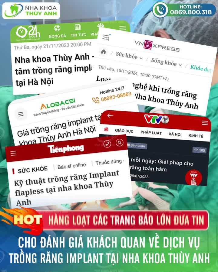 TRỒNG RĂNG IMPLANT AN TOÀN ĂN NHAI TỐT TẠI NHA KHOA THÙY ANH