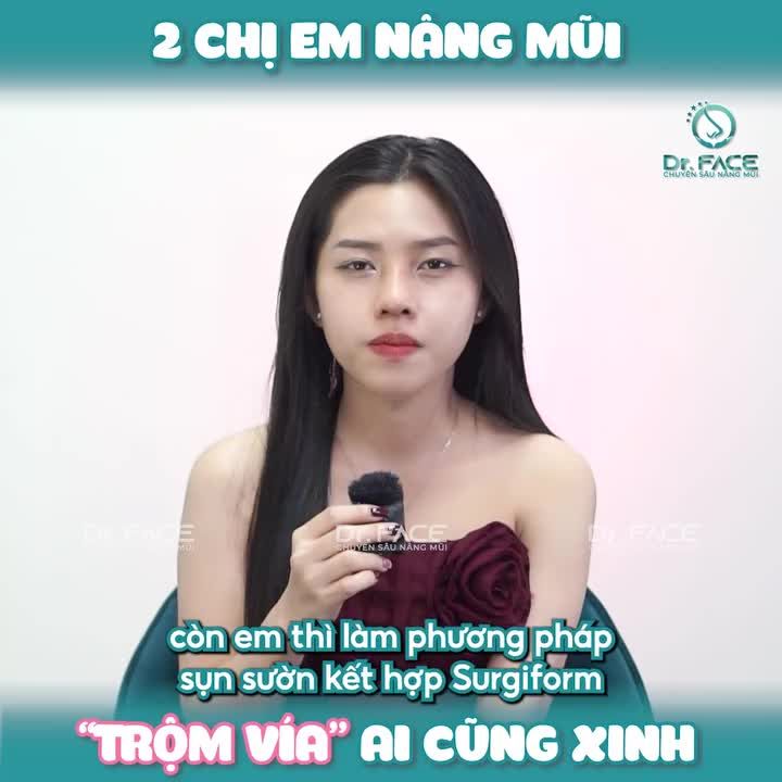 2 CHỊ EM nâng mũi “trộm vía” AI CŨNG XINH