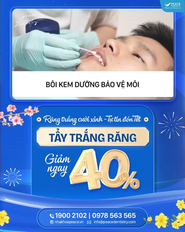 NỤ CƯỜI TRẮNG SÁNG, RẠNG NGỜI ĐÓN TẾT CÙNG PEACE DENTISTRY!