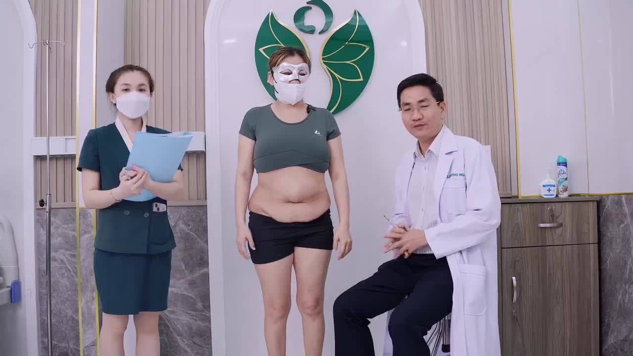 Ca “hút mỡ bụng” hôm nay cho chị khách U50 sinh sống tại TP HCM.