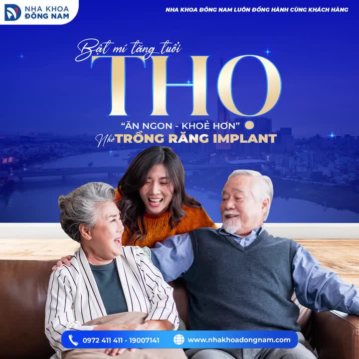 Trồng răng Implant – Bí quyết vàng cho sức khỏe và hạnh phúc người lớn tuổi.