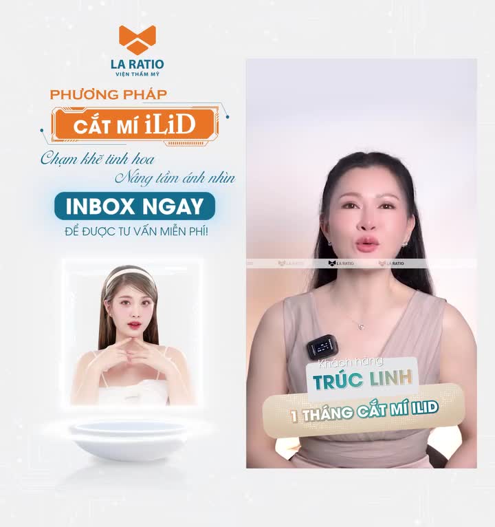 Cùng xem thành quả khắc phục sụp mí mắt do tình trạng lão hoá bằng phương pháp cắt mí ILID của khách hàng nhà La Ratio nhé