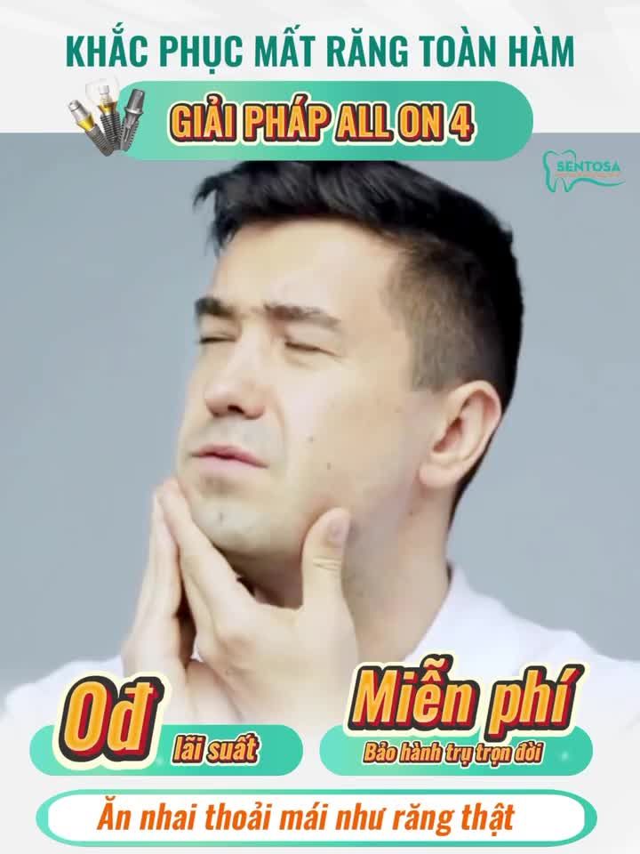 TRỒNG RĂNG IMPLANT ALL ON 4 - MẤT RĂNG TOÀN HÀM, RĂNG YẾU KHÔNG CÒN LÀ NỖI LO
