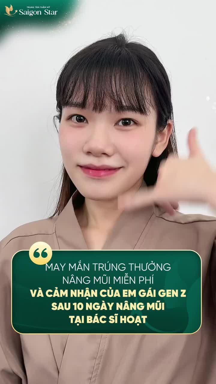KHOE DÁNG MŨI 1000/10 ĐIỂM CHỈ SAU 10 NGÀY PHẪU THUẬT