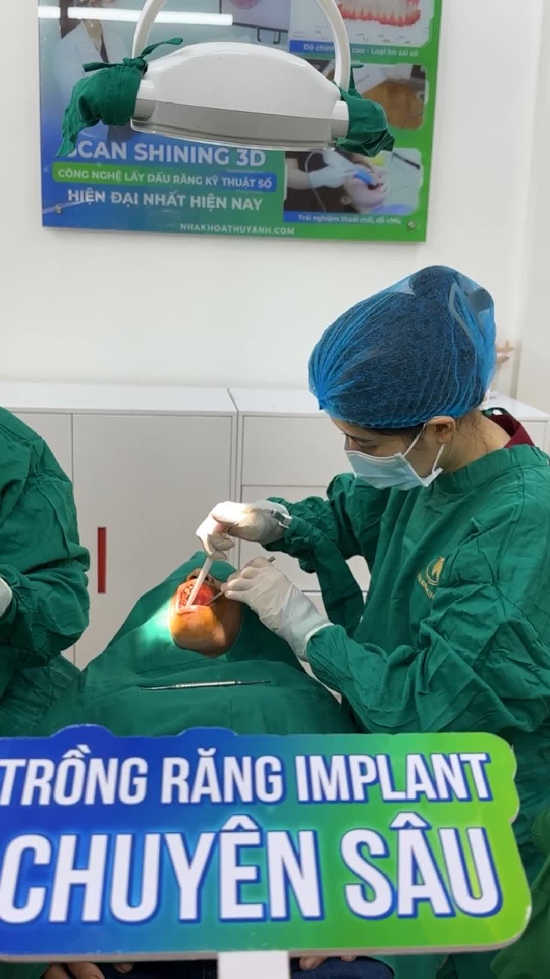 Cận cảnh ca trồng implant khôi phục răng số 6 hàm dưới cho cô Vẻ tại Nha Khoa Thuỳ Anh