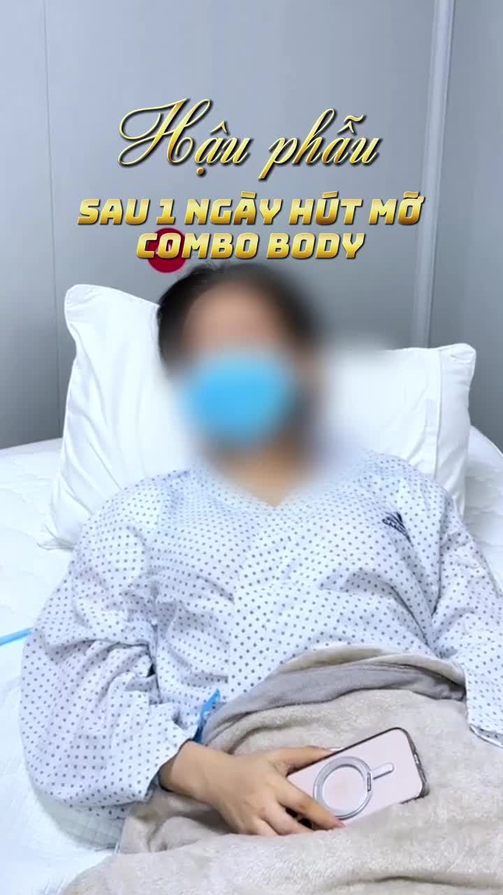 Hậu phẫu sau 1 ngày hút mỡ Lipo Ultrasound với combo body