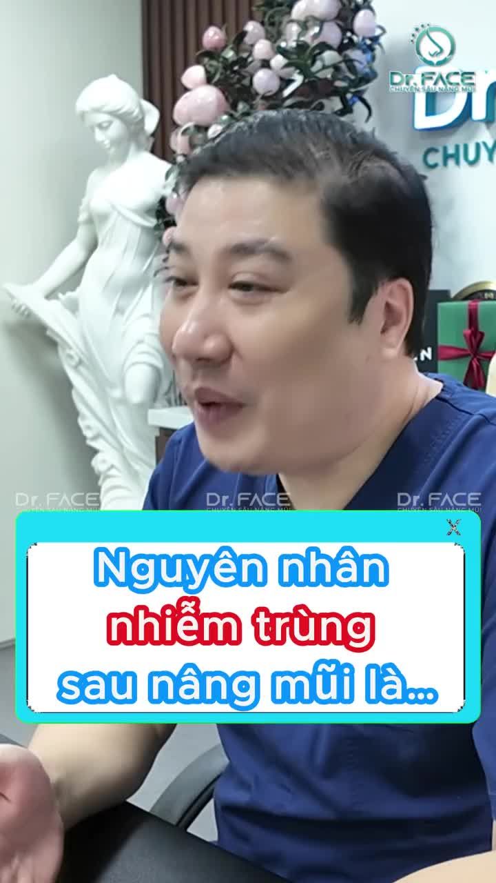 Nguyên nhân NHIỄM TRÙNG sau nâng mũi là…