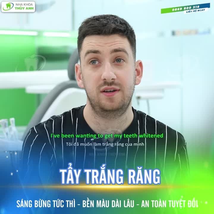 TẨY TRẮNG AN TOÀN, RĂNG SÁNG BẬT TONE  CHỈ SAU 60 PHÚT