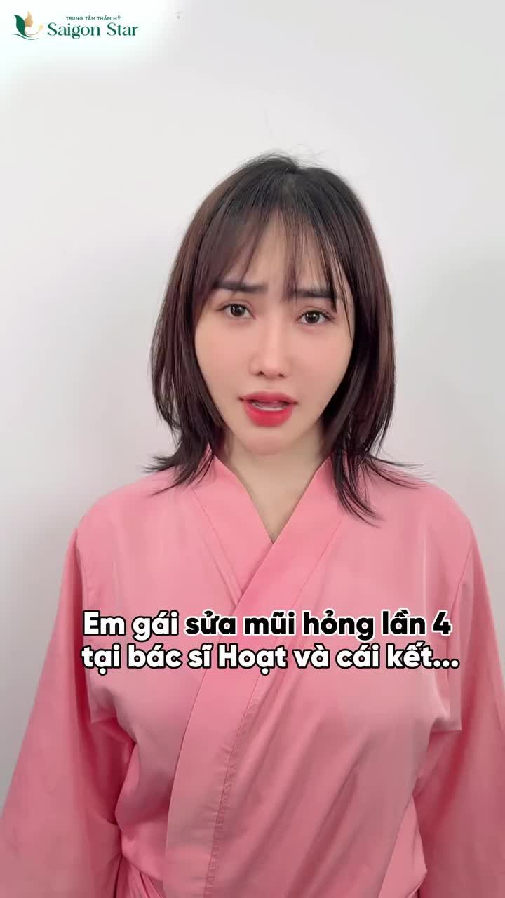THÀNH CÔNG TÁI TẠO DÁNG MŨI CHO BẠN KHÁCH HÀNG ĐÃ TRẢI QUA 3 LẦN NÂNG MŨI HỎNG
