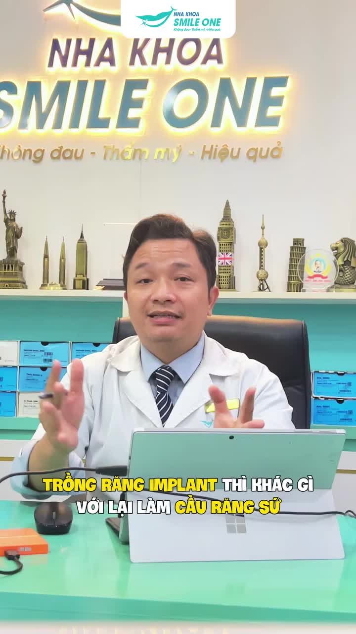 GIẢI MÃ IMPLANT 3 Răng trên Implant khác gì với Cầu răng sứ? Xem ngay chuyên gia Implant - Ths.BS Nguyễn Tuấn Dương giải đáp nhé!