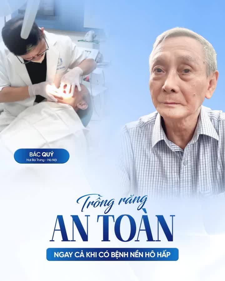 "Bệnh lý nền sẽ khó trồng răng" là nỗi lo của nhiều cô chú cao tuổi...