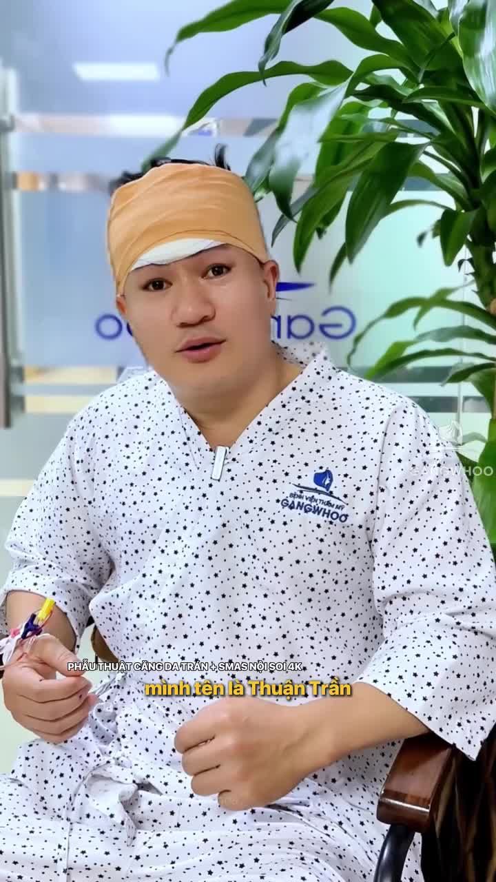 Lần đầu đi thẩm mỹ làm đẹp phẫu thuật căng da trán + Smas nội soi 4K anh khách hài lòng hơn mong đợi