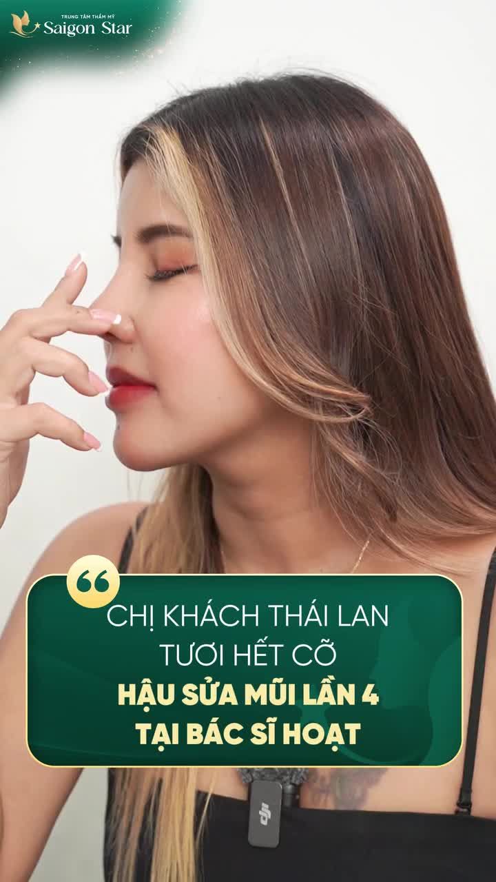 CHỊ KHÁCH THÁI LAN RẠNG NGỜI HẾT CỠ SAU KHI ĐƯỢC BÁC SĨ HOẠT "GIẢI CỨU MŨI HỎNG"
