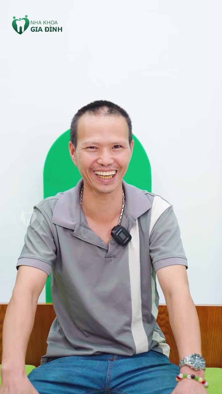 SUNG SƯỚNG, HẠNH PHÚC LÀ ĐIỀU ANH PHONG NHẬN ĐƯỢC SAU KHI CẤY GHÉP IMPLANT TẠI NHA KHOA GIA ĐÌNH