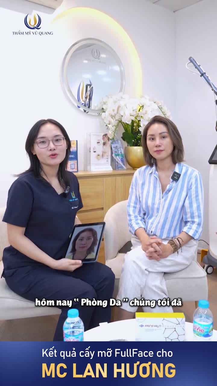 NGẮM BTV LAN HƯƠNG SAU CẤY MỠ FULL FACE TẠI DR VŨ QUANG