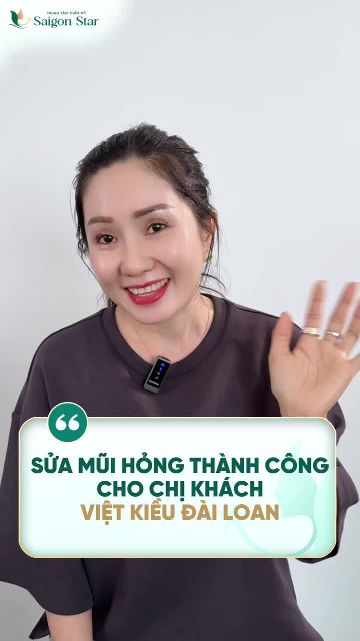 THÀNH CÔNG SỬA LẠI MŨI HỎNG CHO CHỊ JUAN YU YING (VIỆT KIỀU ĐÀI LOAN)