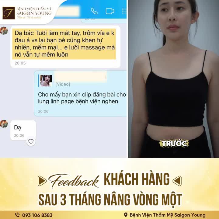 Em xinh Châu Đoan sau 3 tháng nâng cấp vóc dáng đã dành nhiều lời khen có cánh cho kết quả và tay nghề của bác sĩ Tươi. S
