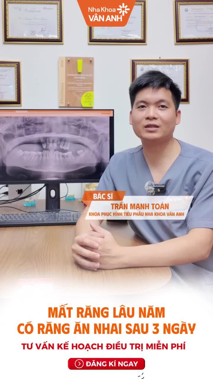 3 NGÀY KHÔI PHỤC NỤ CƯỜI CHO KHÁCH HÀNG 70 TUỔI MẤT NHIỀU RĂNG