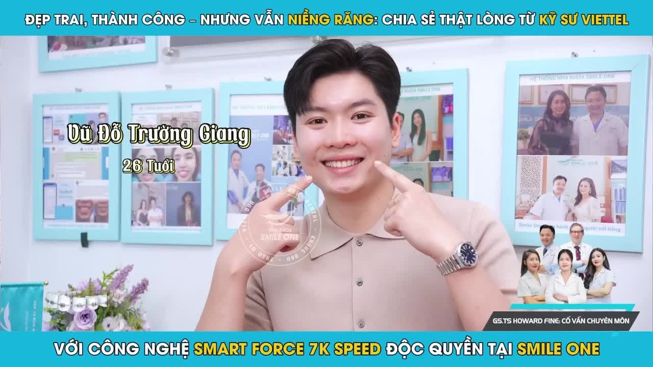 Tại sao có một nhan sắc trời phú rồi nhưng Trường Giang vẫn chọn niềng răng mắc cài tại nha khoa Smile One?