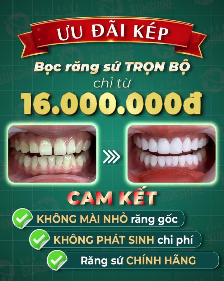 LÀM RĂNG ĐẸP ĐÓN TẾT SỚM – ƯU ĐÃI TRỌN BỘ chỉ từ 16 TRIỆU