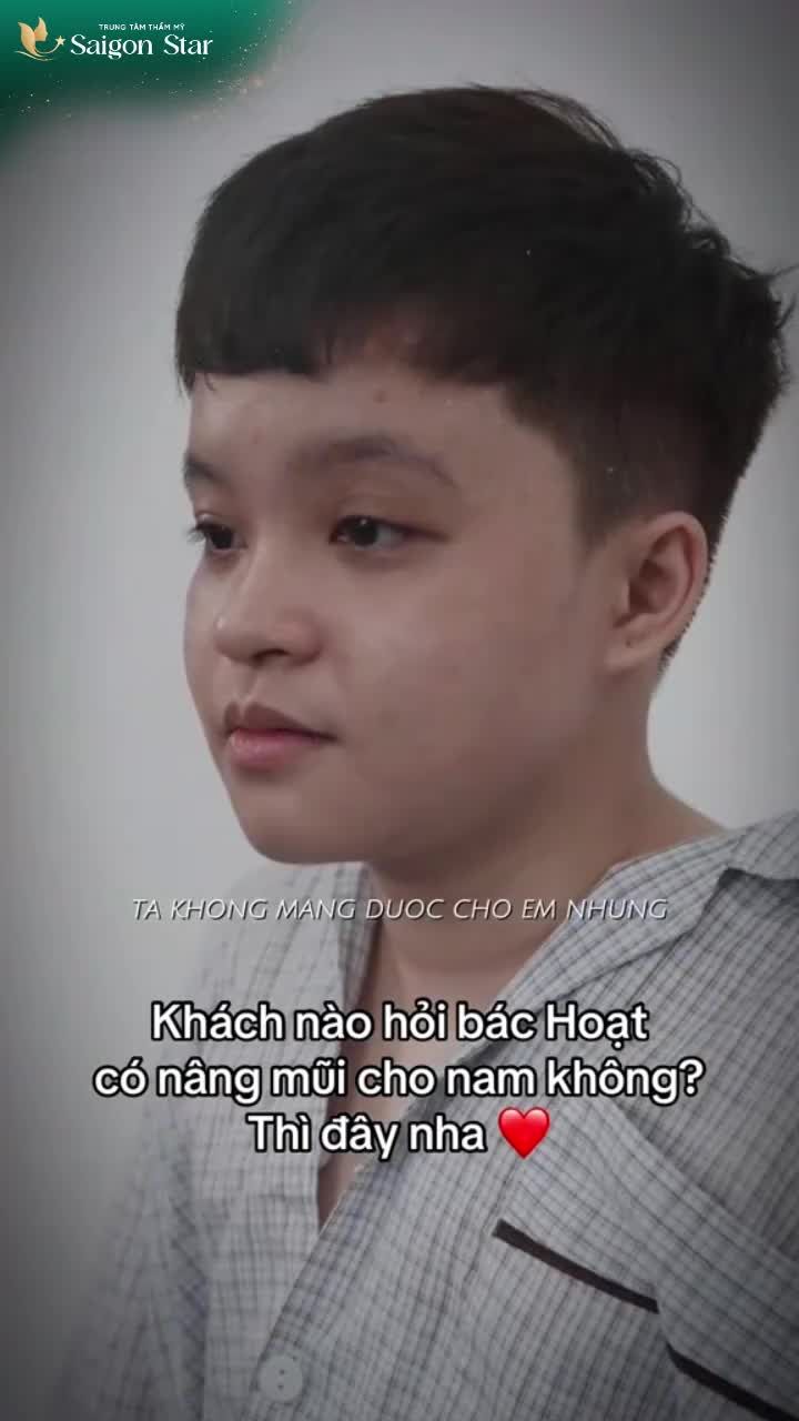 ĐĂNG NHIỀU KHÁCH HÀNG NỮ QUÁ CẢ NHÀ CỨ THẮC MẮC LÀ BÁC SĨ HOẠT CÓ NÂNG MŨI CHO NAM KHÔNG? VẬY THÌ BƠM NGAY CHIẾC FEEDBACK CHUẨN NAM TÍNH CHO CÁC ANH TRAI Ạ