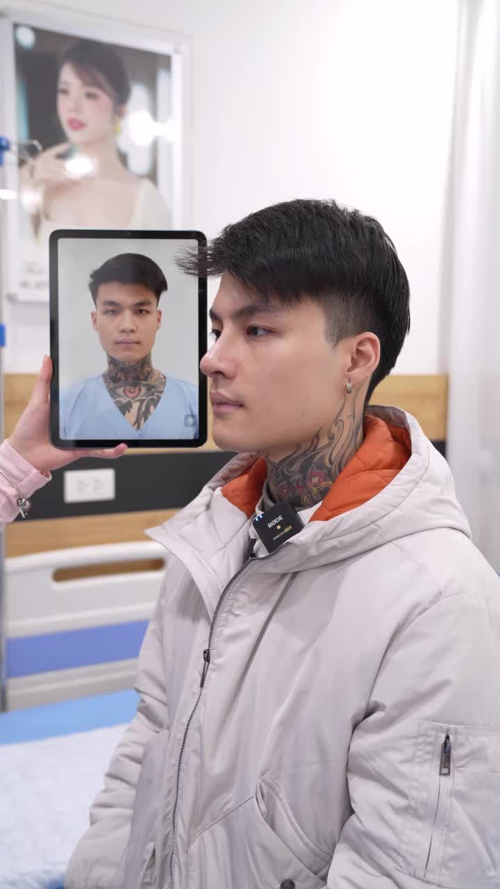 Combo nâng mũi + độn cằm thay đổi phong thuỷ đón Tết cho soái ca