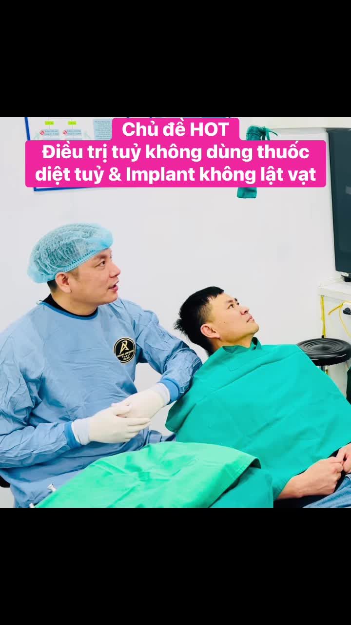 Chủ đề: Điều trị tuỷ không dùng thuốc diệt tuỷ và cấy ghép Implant phẫu thuật không lật vạt cho BN việt kiều được bác sĩ Nguyễn Đức Tuyên thực hiện.