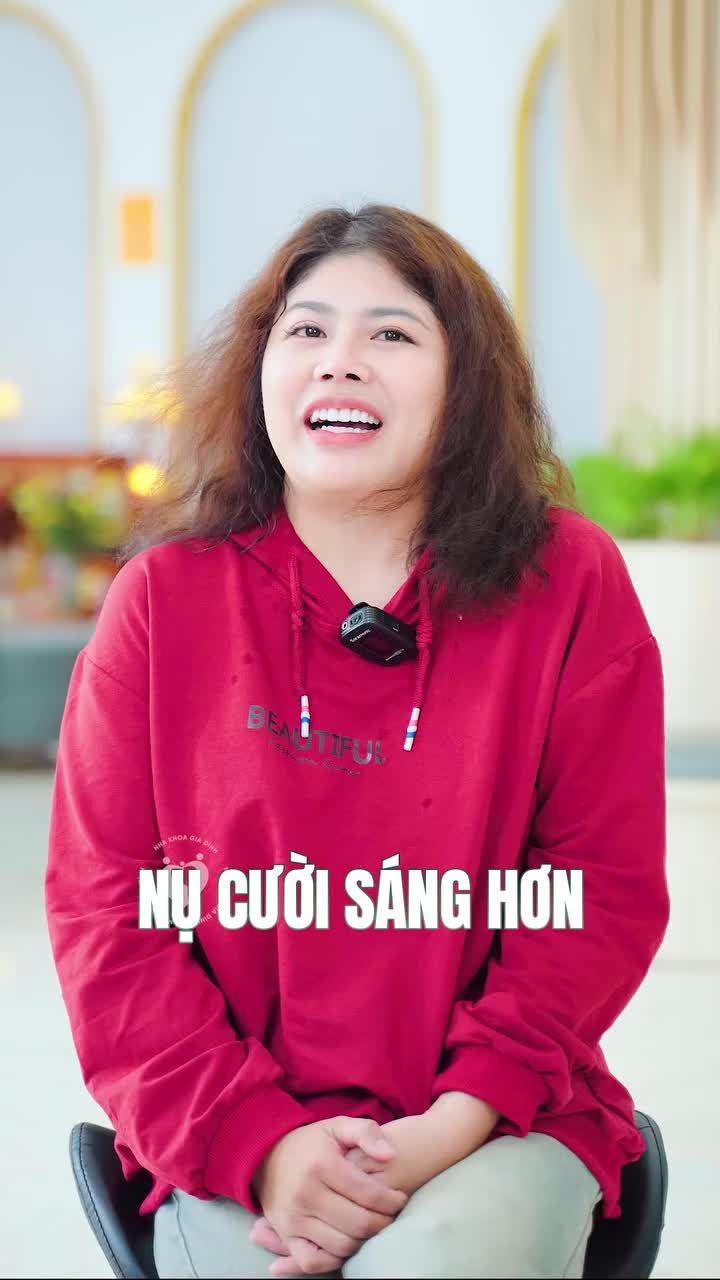 NIỀNG RĂNG XONG, CHỊ YẾN QUYẾT ĐỊNH LÀM RĂNG SỨ TẠI NHA KHOA GIA ĐÌNH. LÝ DO LÀ GÌ?