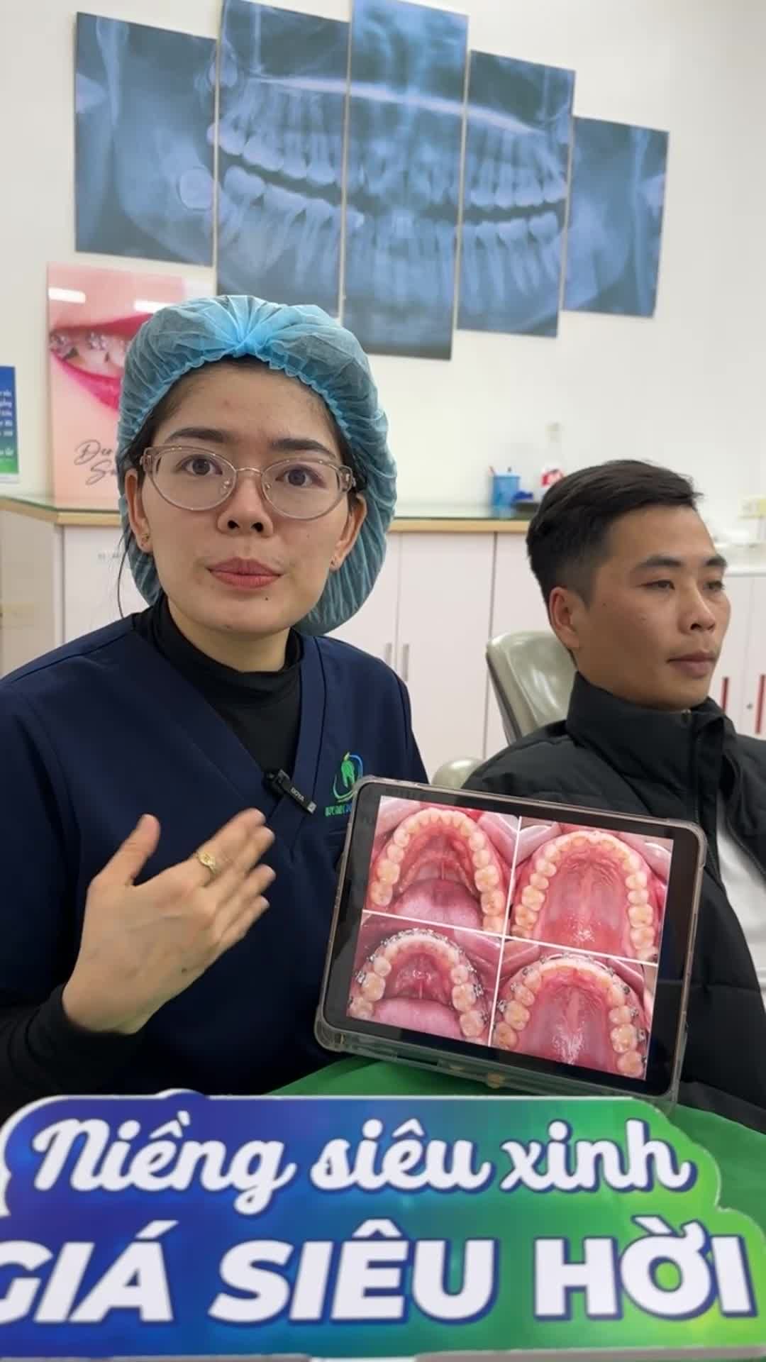 Phân tích quá trình chỉnh nha và tháo mắc cài đón Tết cho anh khách hàng gặp tình trạng hô và có răng kẹ tại Nha Khoa Thuỳ Anh