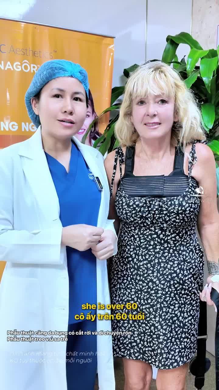 Nữ khách Úc ra về khỏe khoắn sau 1 ngày vừa căng da bụng vừa treo sa trễ tại BVTM Gangwhoo