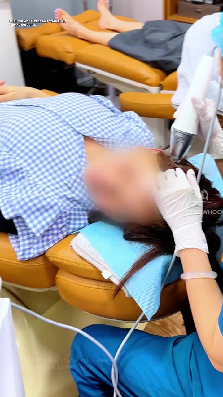 Công nghệ Plasma lạnh hiện đại chăm sóc vết thương sau phẫu thuật căng da mặt toàn phần + Smas nội soi 4K