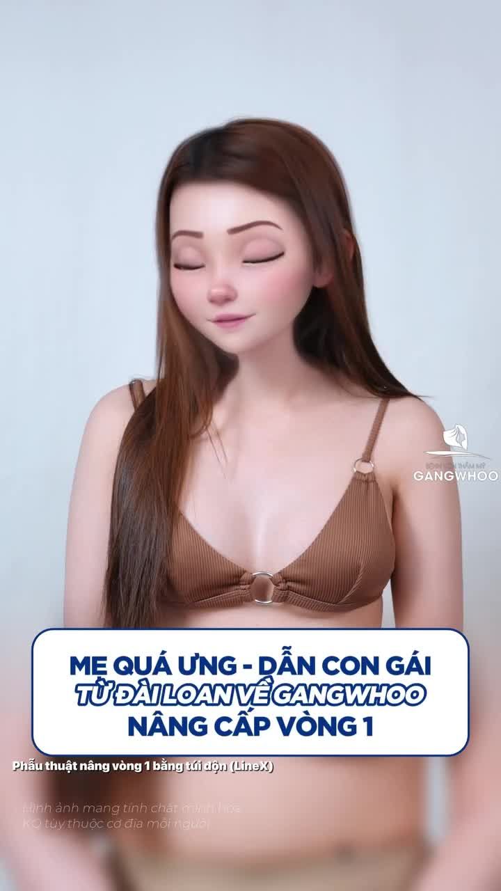 Mẹ làm xong quá ưng - Liền dẫn con gái bay từ Đài Loan về Việt Nam nâng cấp vòng 1 liền