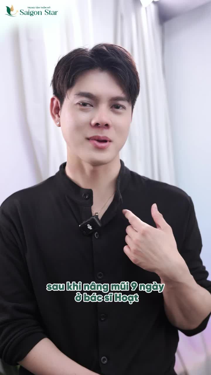 GẤP ĐÔI VISUAL VỚI DÁNG MŨI NAM TÍNH CHỈ SAU 9 NGÀY NÂNG MŨI CẤU TRÚC DR. HOẠT!!!