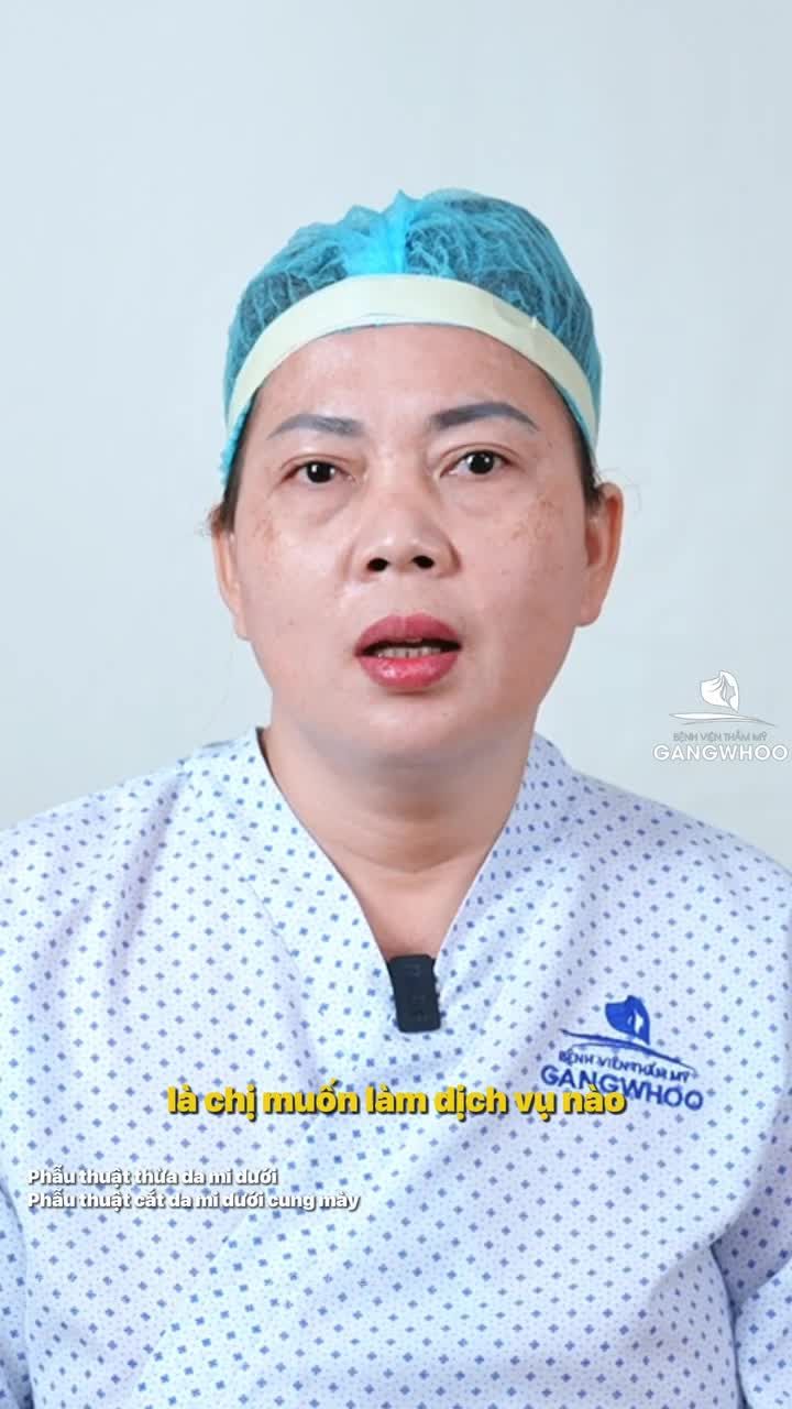 Lý do đôi mắt luôn khiến gương mặt trông già hơn so với tuổi thật. Cùng xem kết quả thay đổi rõ rệt của chị sau 60 phút tại Gangwhoo.