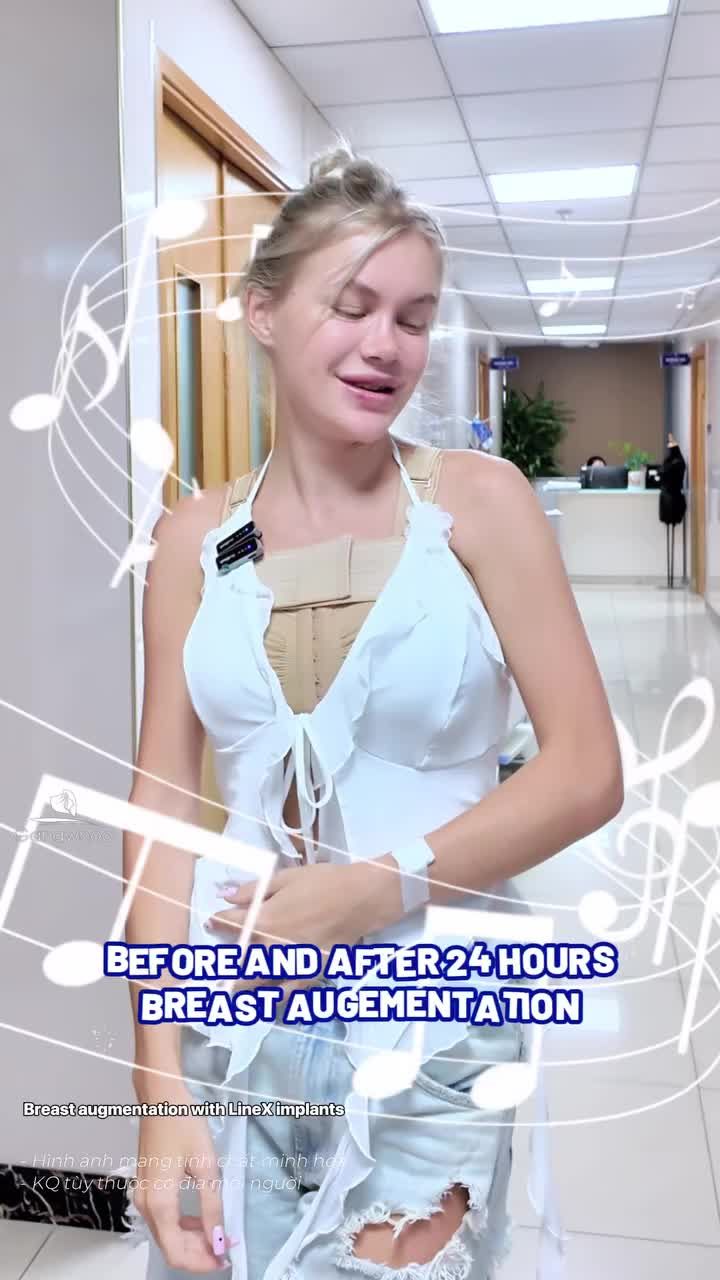 Chỉ sau 24h nâng cấp vòng 1 mà chị khách hàng Nga đã tươi tắn, múa hát yêu đời thế này là đủ biết trải nghiệm tại Gangwhoo nhẹ nhàng và êm ái đến mức nào