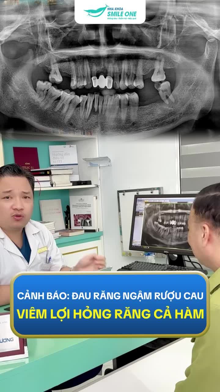 NGUY CƠ MẤT CẢ HÀM RĂNG CHỈ VÌ NGẬM RƯỢU CAU!