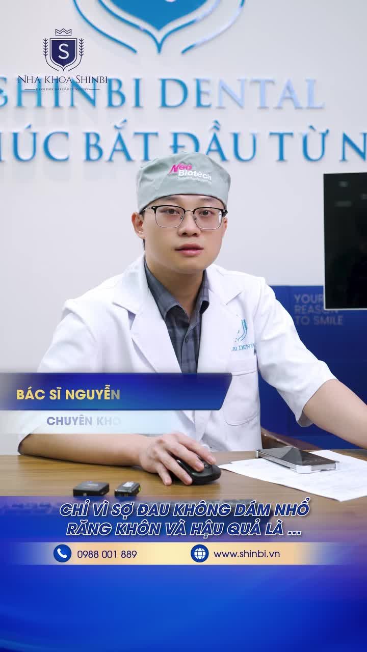 Chỉ vì sợ đau ko dám nhổ răng khôn và hậu quả là....?