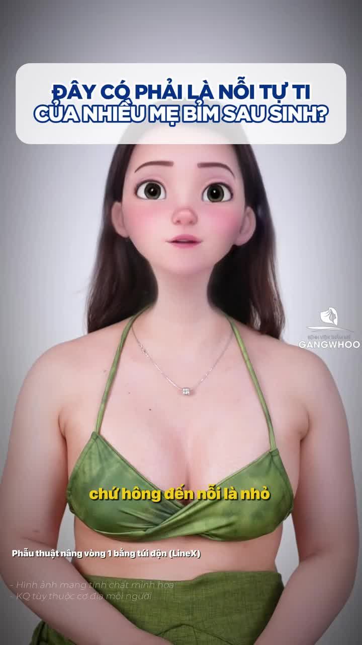 Đây có phải là nỗi tự ti của nhiều mẹ bỉm sau sinh. Sau sinh con vòng 1 trở nên teo lép, không còn đẫy đà, căng tròn như ngày xưa