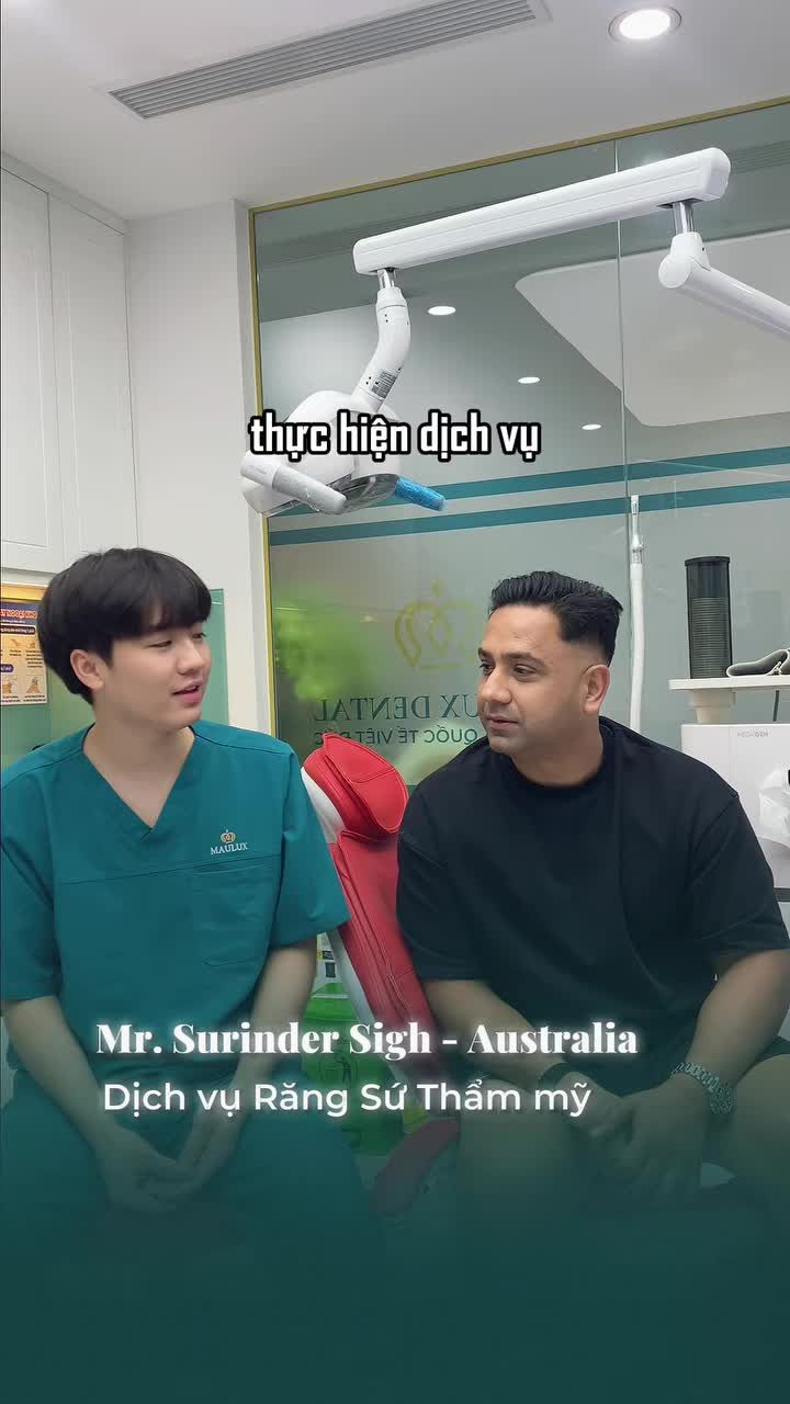 Vợ chồng anh Surinder Singh (Úc) quay trở lại kiểm tra răng sau 1 năm bọc răng sứ