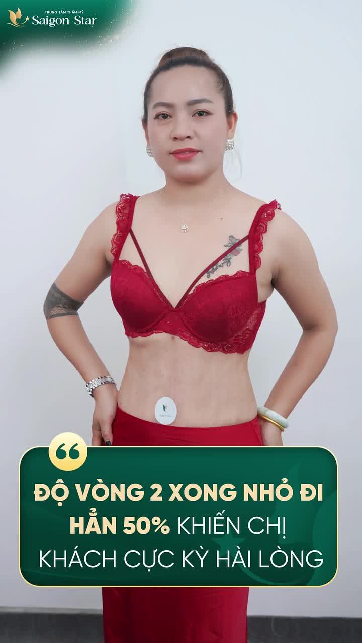 GIẢM NGAY 50% VÒNG EO CHỊ KHÁCH VÔ CÙNG HÀI LÒNG SAU 10 NGÀY NÂNG CẤP BODY CÙNG SAIGON STAR