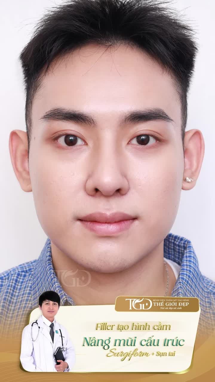 Combo nâng mũi cấu trúc sụn tai + filler cằm Bí quyết “Hack visual” không cần đại phẫu thuật