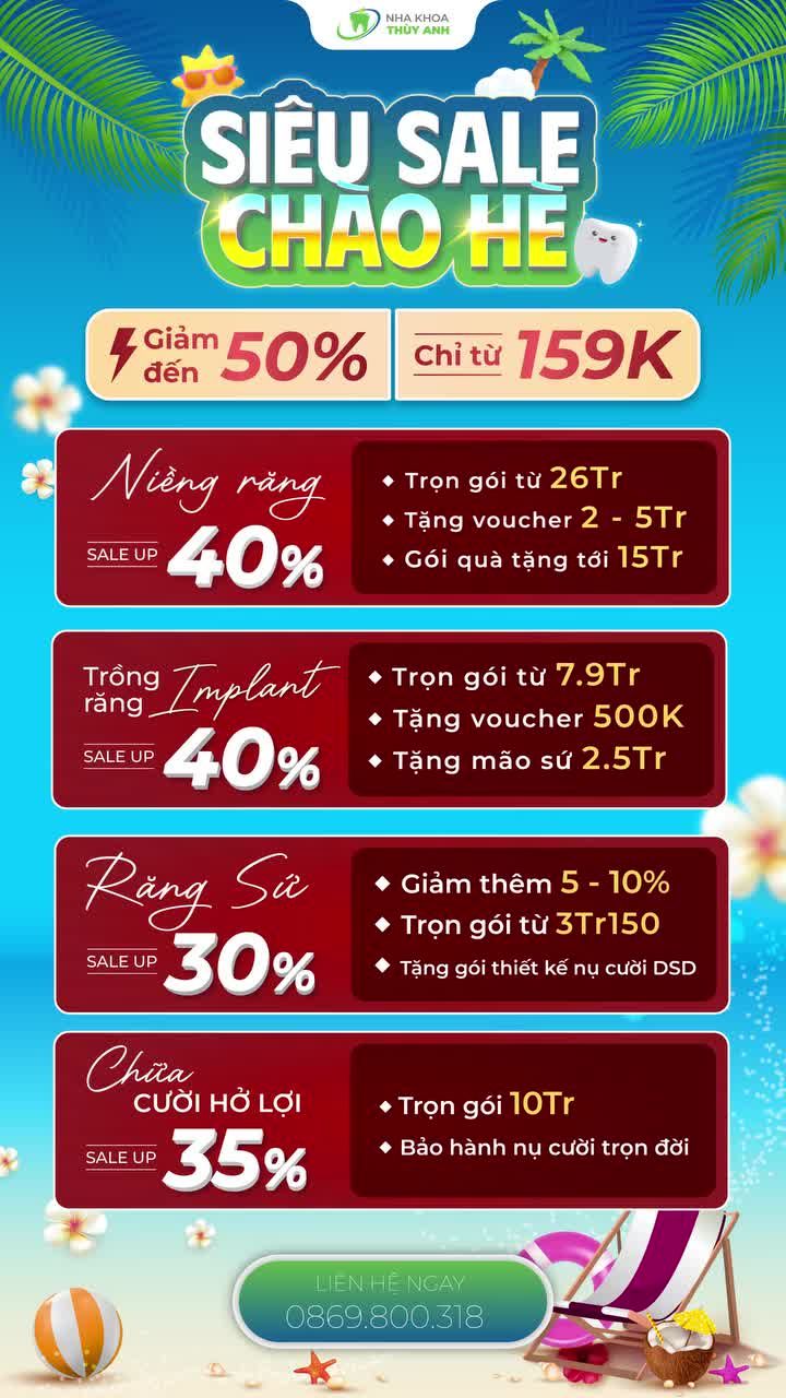 SIÊU SALE CHÀO HÈ ƯU ĐÃI TỚI 50% CÁC DỊCH VỤ