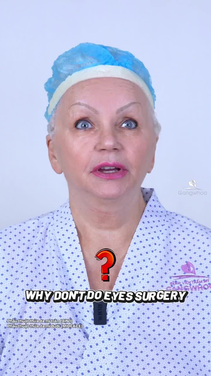 Cô khách người Úc 73 tuổi vẫn quyết định thực hiện phẫu thuật mí mắt, và cô không giấu được sự hào hứng với kết quả mình nhận được