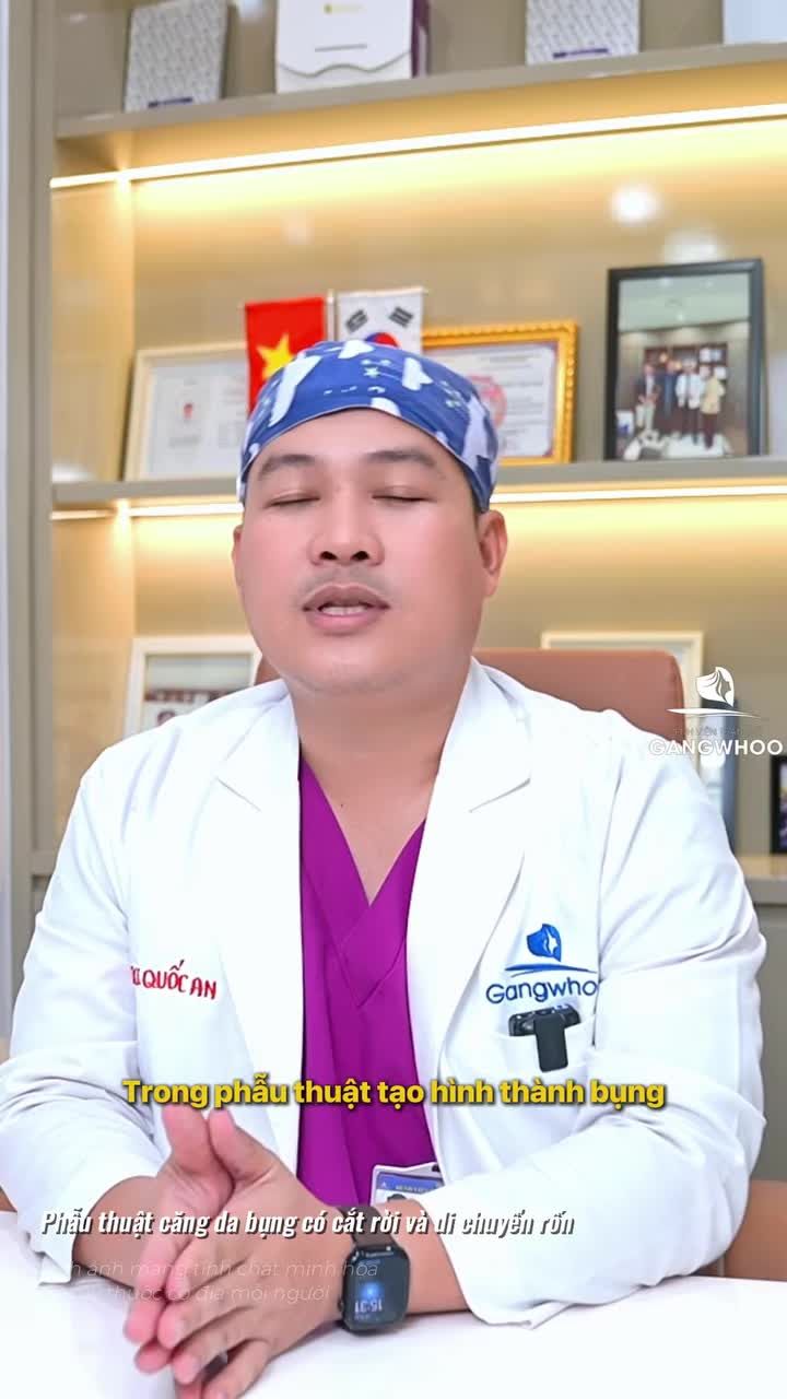 Đường may căng da bụng tại Gangwhoo thường khâu bằng chỉ nào?