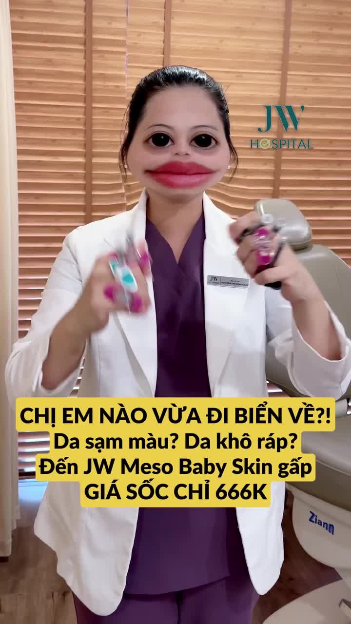 BÁO ĐỘNG ĐỎ!!  ĐI BIỂN HẾT MÌNH, LÚC VỀ DA SẠM ĐEN, THÔ RÁP "HẾT HỒN" – CẤP CỨU GẤP LÀN DA VỚI MESO BABY SKIN CHỈ VỚI 666K TẠI JW!